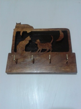 Portallaves gatos y luna